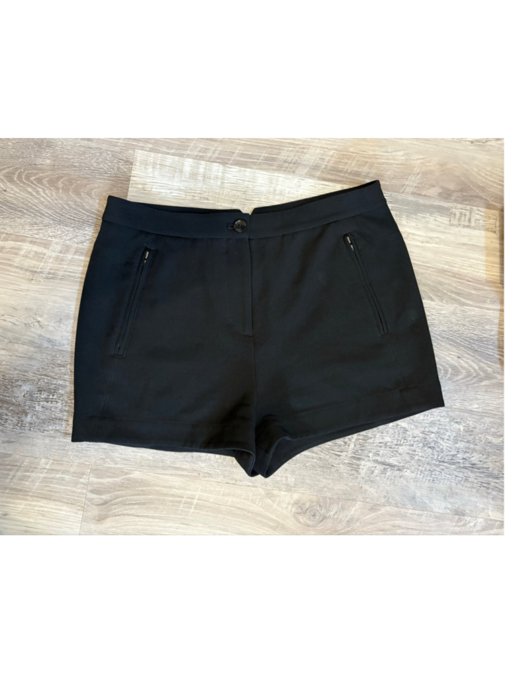 BCBGMaxAzria Black "Andre" Tailored Zipper Pocket Shorts Size S